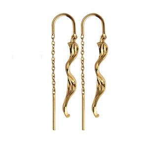 Seaside Stories Swirly Chain Earrings