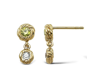 I AM GOLD Double Drop Grøn Ørering